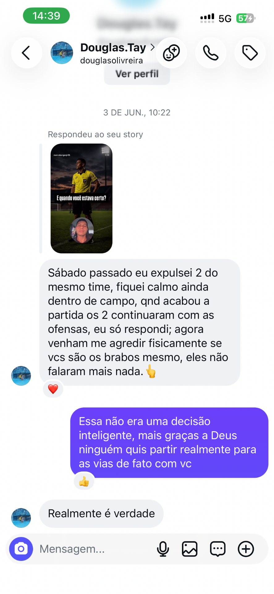 Mensagem real de Douglas